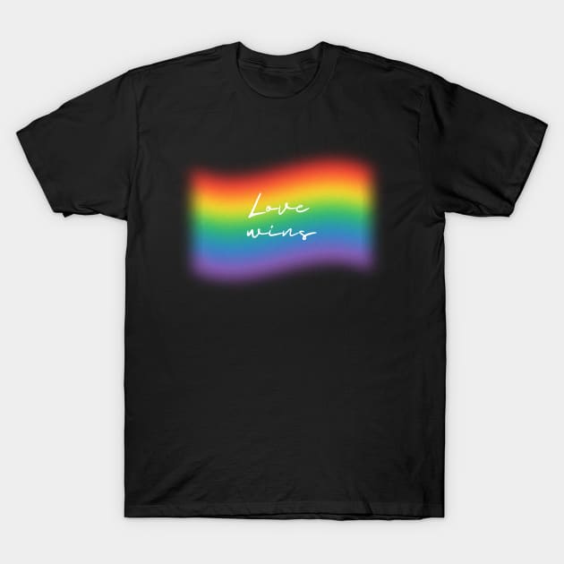 Rainbow pride love winds LGBTQ ally T-Shirt by CameltStudio